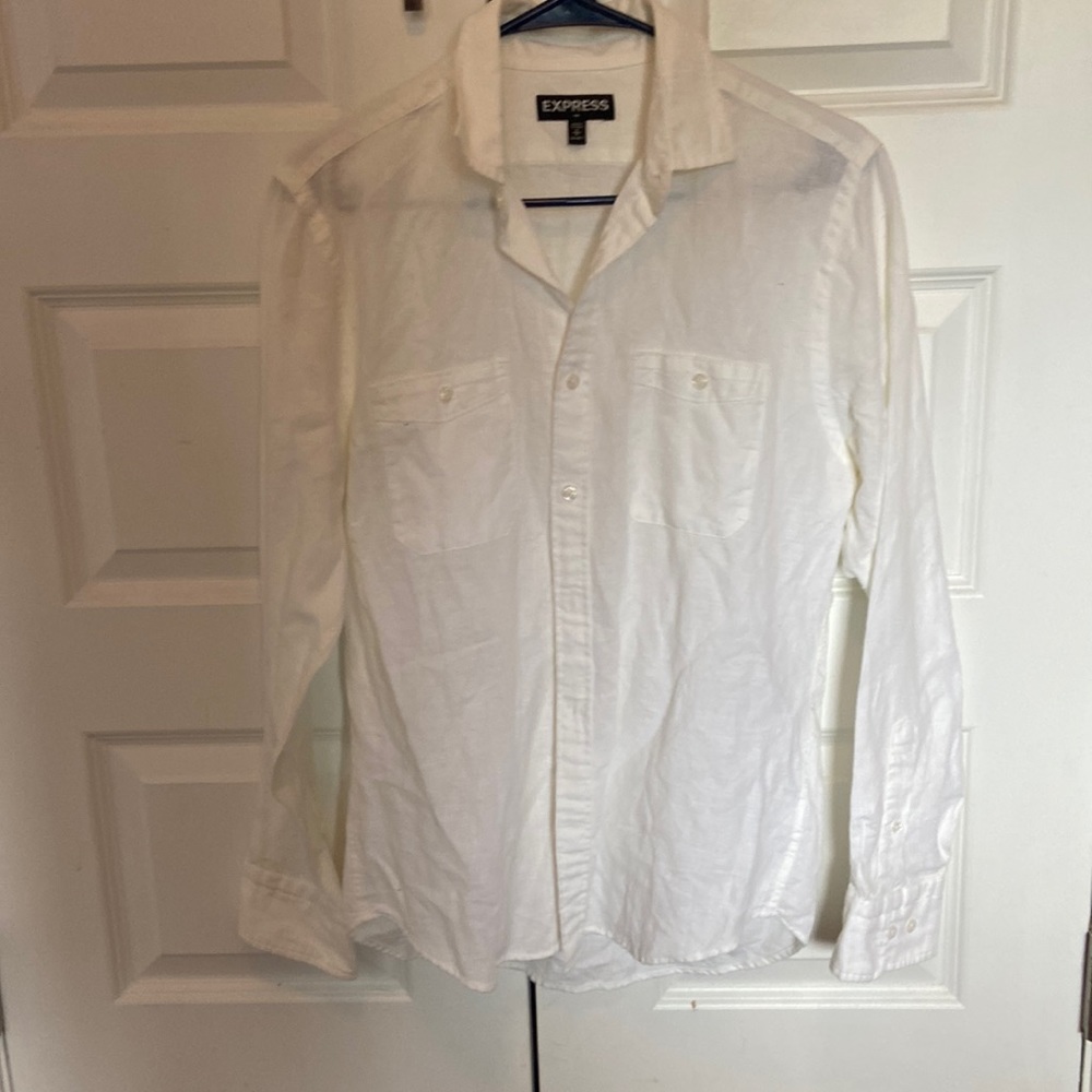 White express button down
